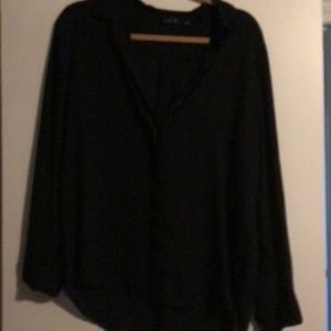 Black button down blouse